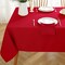 Christmas Tablecloth Rectangle Waterproof Wrinkle Fee Textured Fabric Table Cloth, Soft Faux Linen Table Cover for Xmas, Holiday, Winter, Party, Banquet (52 x 70 Inch Rectangular, Red)